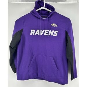 Baltimore Ravens NFL Team Apparel Long Sleeve Pullover Hoodie Purple 2XL